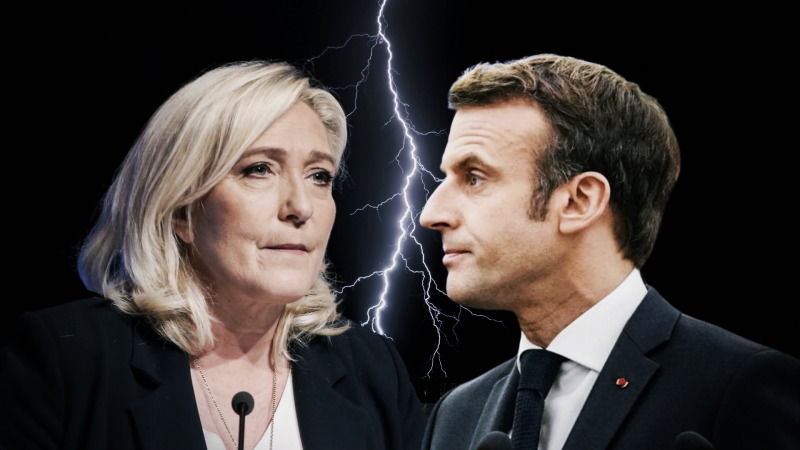 Sondaż: Marine Le Pen zbliża się do Macrona. Sarkozy poparł prezydenta