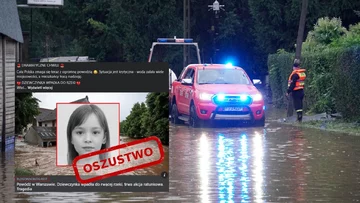 „Dziewczynka wpadła do rzeki" . Tak oszuści żerują na powodzi w Polsce