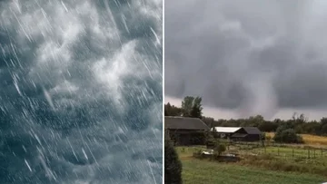 Trąba powietrzna przeszła przez Mazowsze. Żywioł zerwał dachy, RCB wydał alert