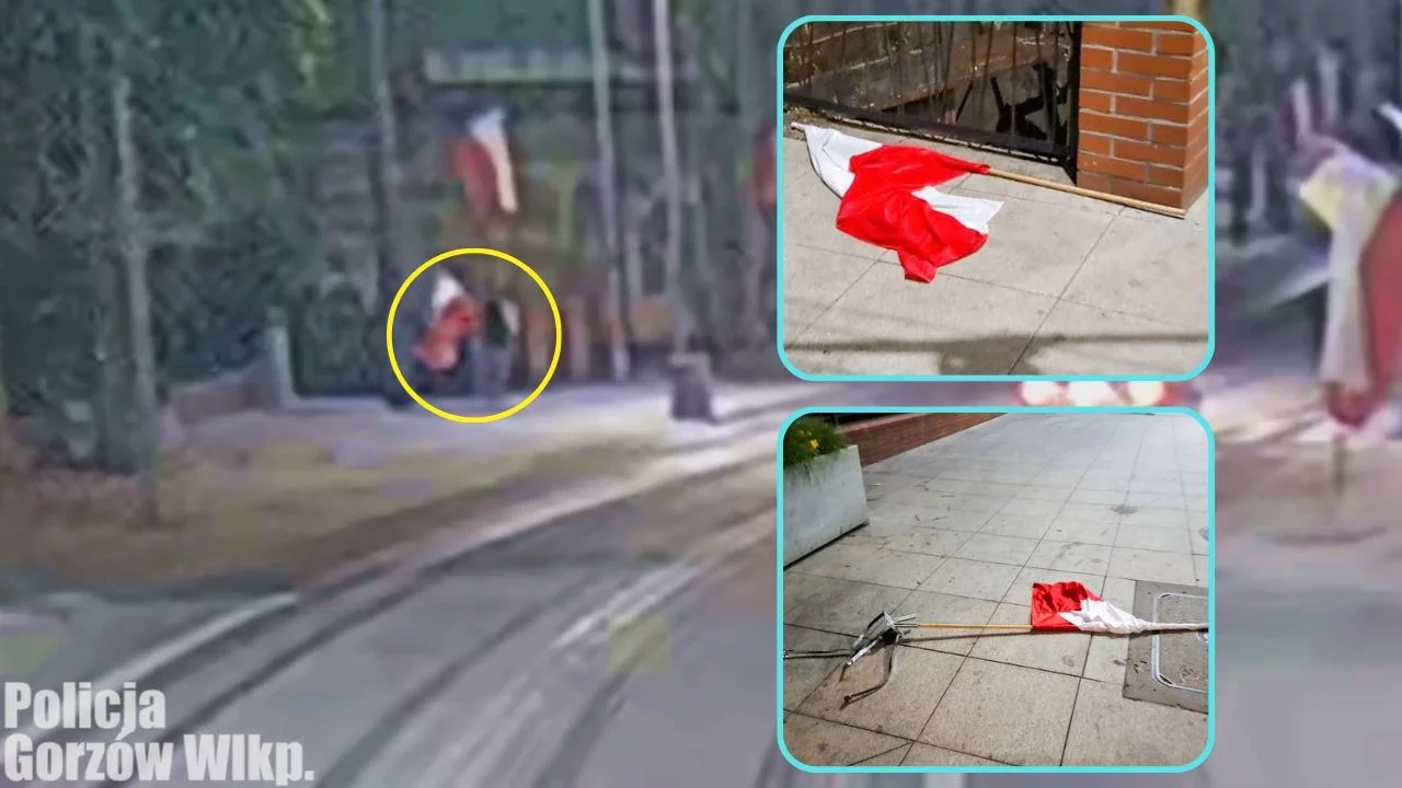 Zerwał flagę Polski i rzucił na chodnik. Młodemu mężczyźnie grozi nawet rok więzienia Zerwał flagę Polski i rzucił na chodnik. Młodemu mężczyźnie grozi nawet rok więzienia