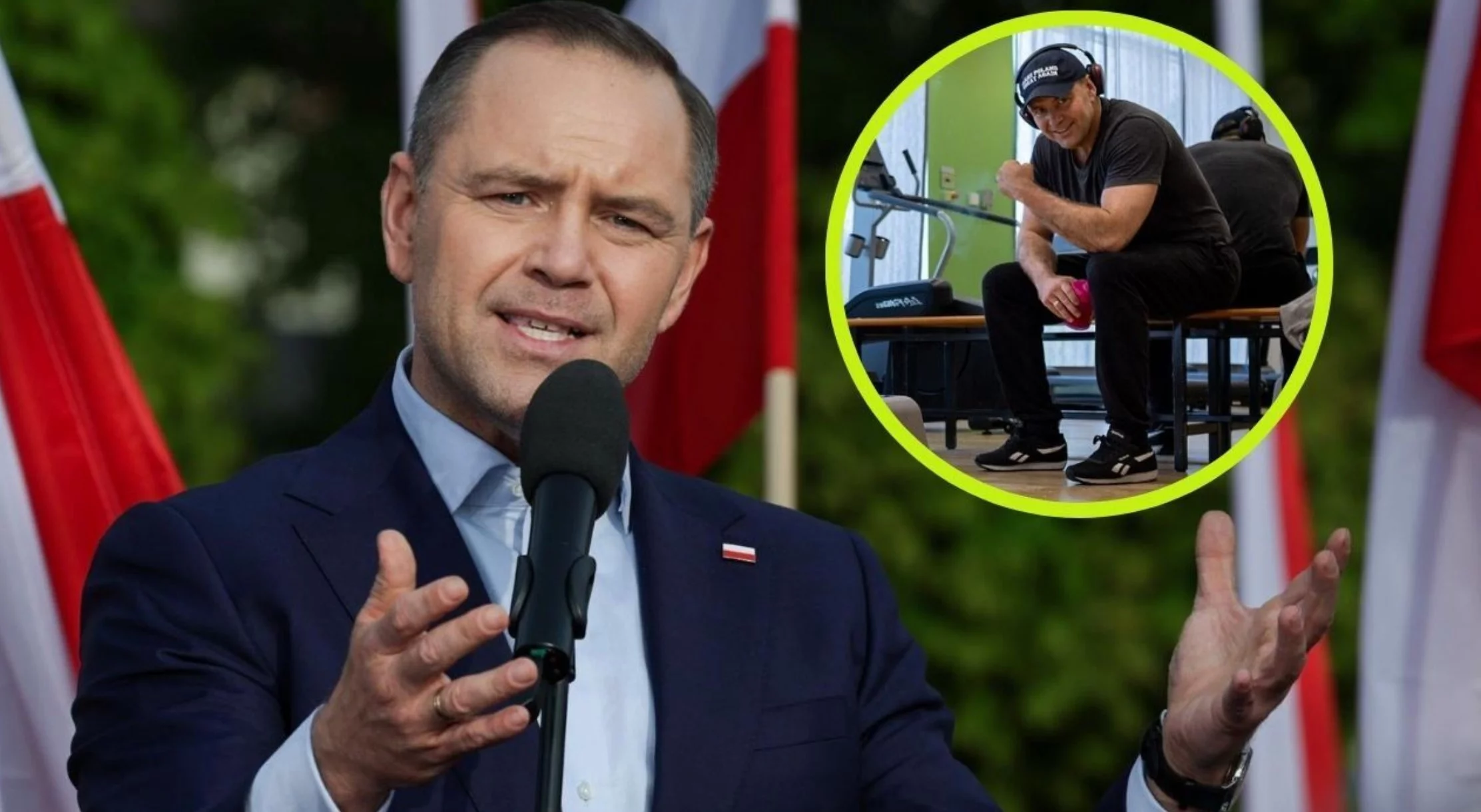 Nawrocki znów pokazał zdjęcie z siłowni. Tym razem towarzyszył mu ktoś wyjątkowy