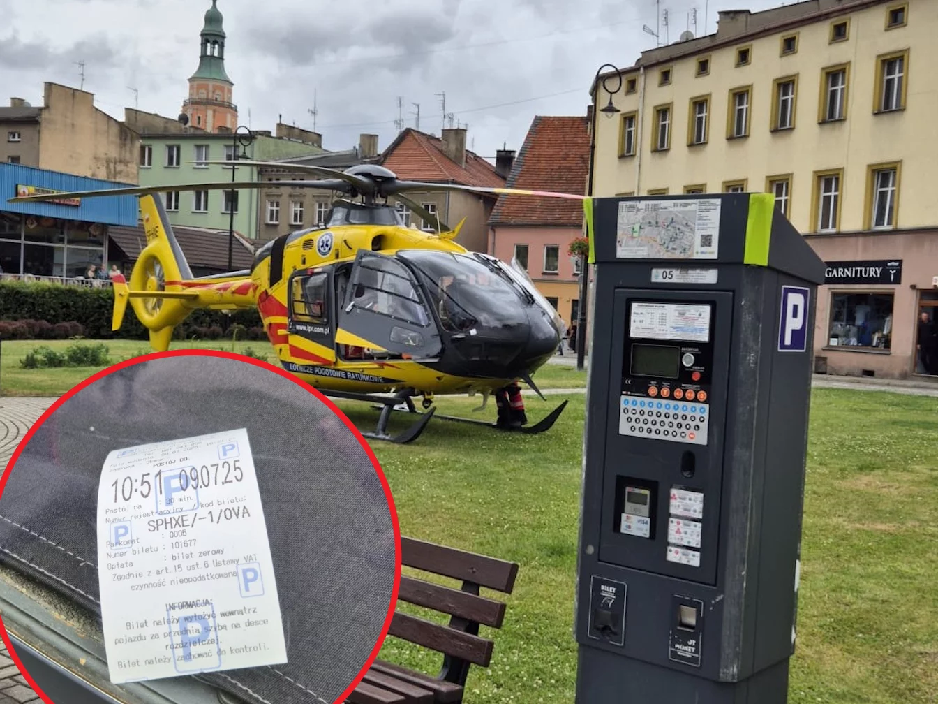 Pilot helikoptera ratunkowego bohaterem sieci. Wylądował w centrum miasta i pobrał bilet parkingowy Pilot helikoptera ratunkowego bohaterem sieci. Wylądował w centrum miasta i pobrał bilet parkingowy