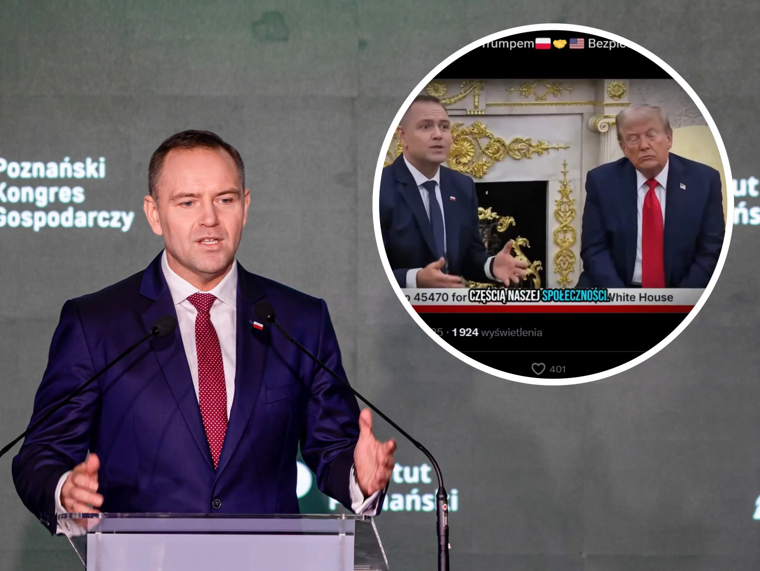 Nawrocki chwali się nagraniem z Trumpem. „Dotrzymałem słowa”