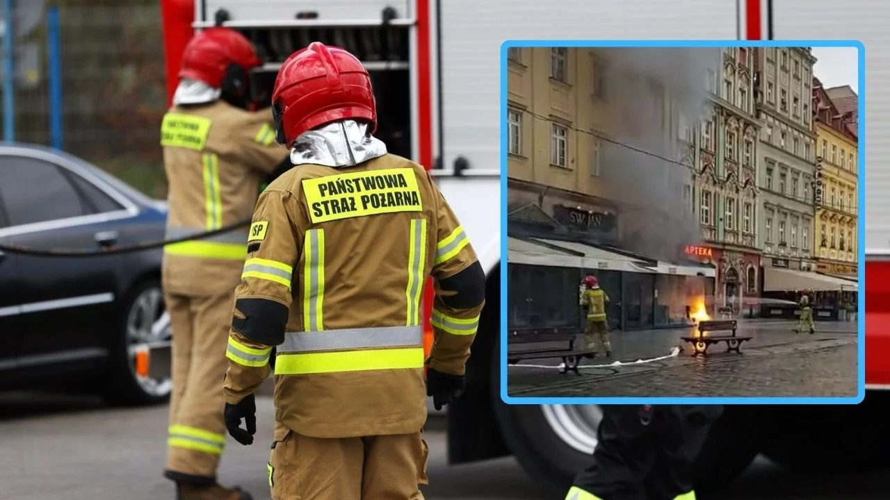 Pożar na wrocławskim rynku. Są poszkodowani