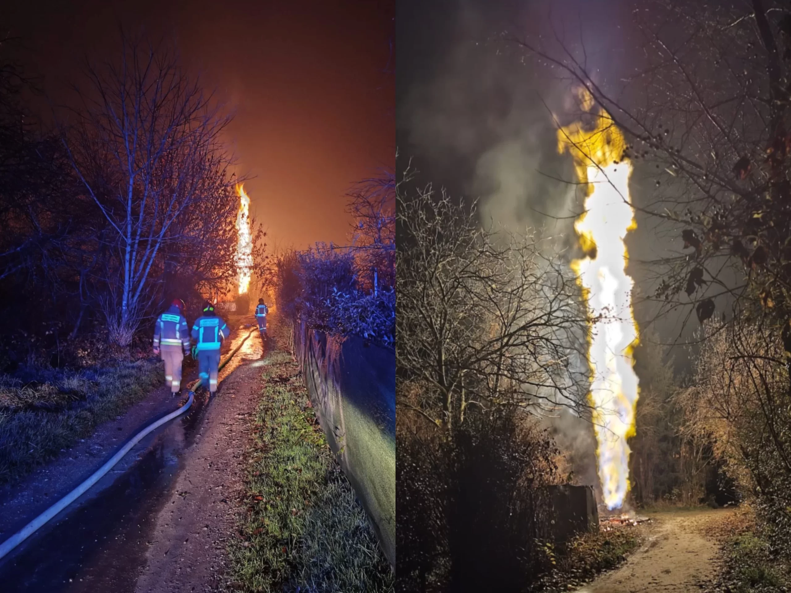 Wyciek gazu w Krakowie. Ogień był widziany z daleka Wyciek gazu w Krakowie. Ogień był widziany z daleka