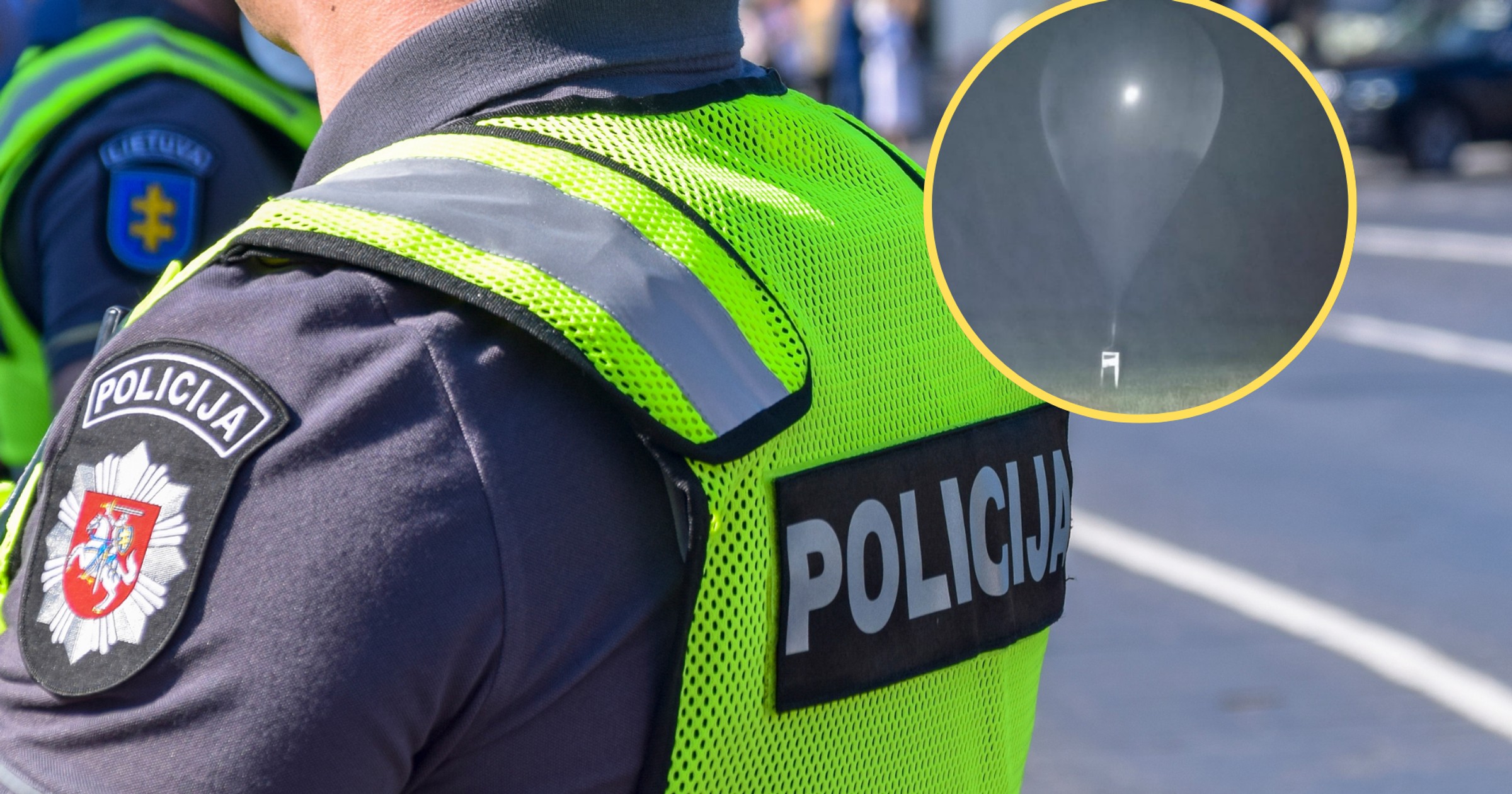 Balon z kontrabandą wylądował w Wilnie. Kurier potrącił policjanta podczas ucieczki