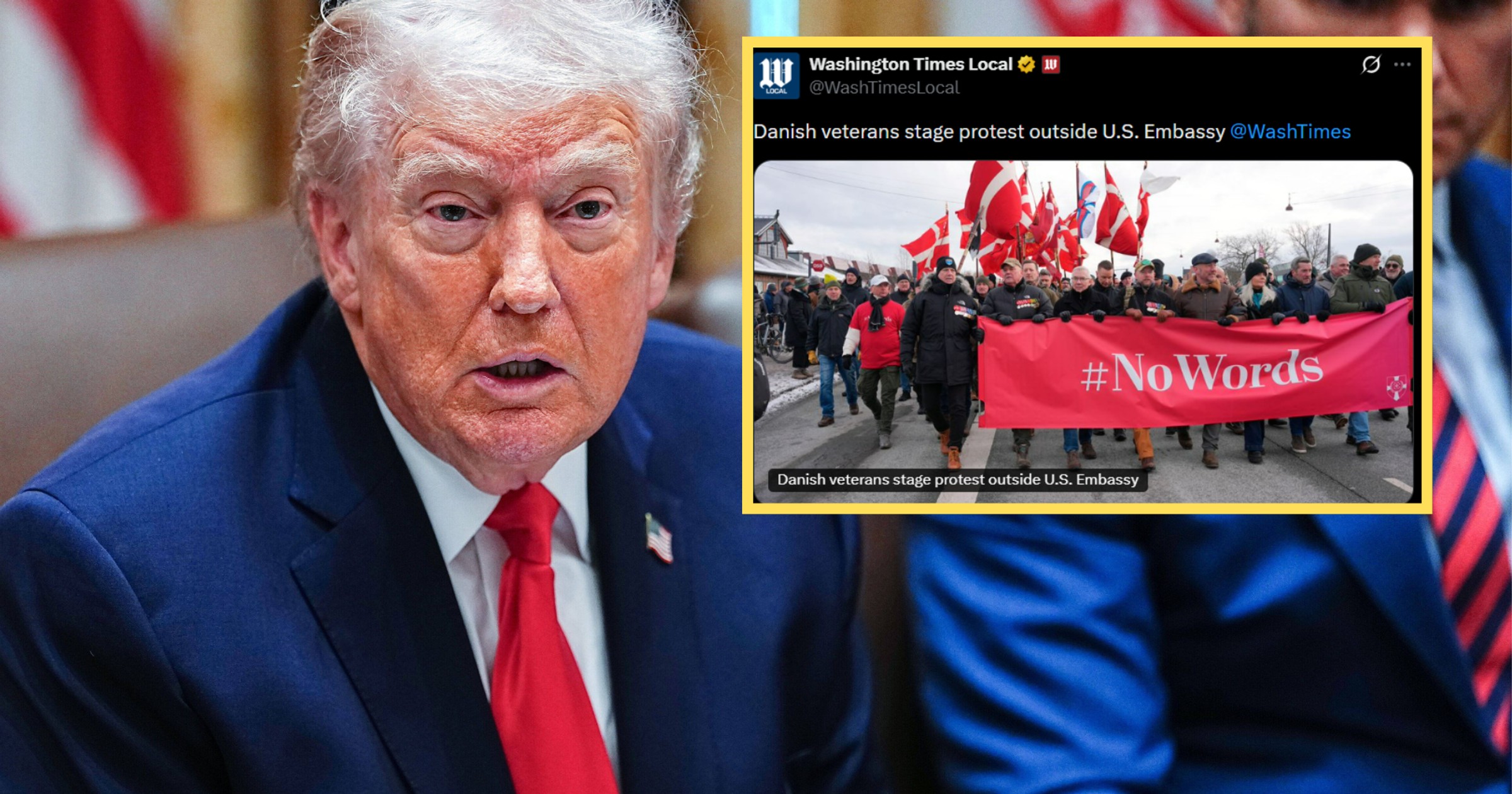 Duńscy weterani wyszli na ulice. Cichy protest przeciwko polityce Donalda Trumpa