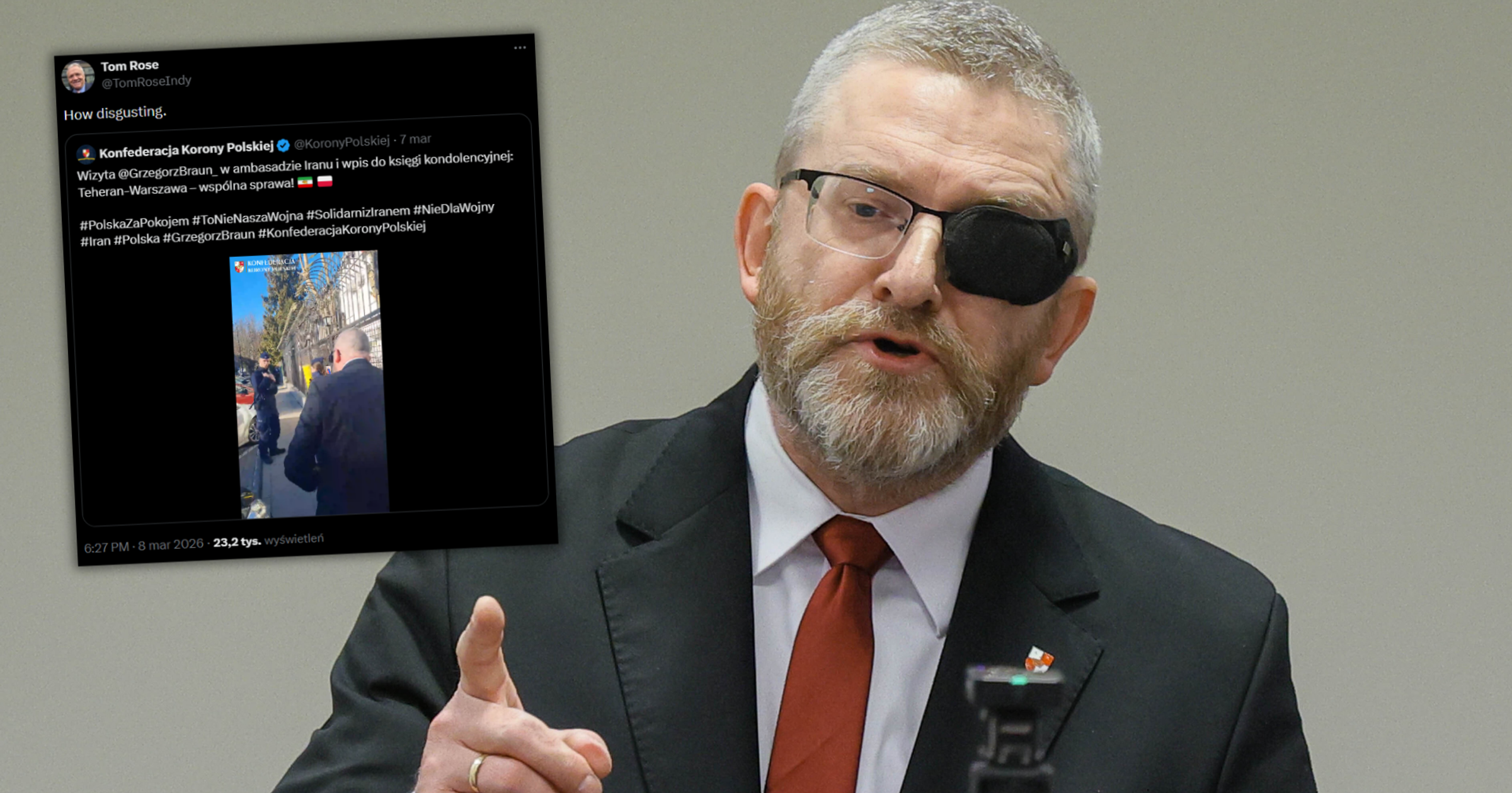 Ambasador USA reaguje na ruch Grzegorza Brauna. "Donald Trump nie zapomni"