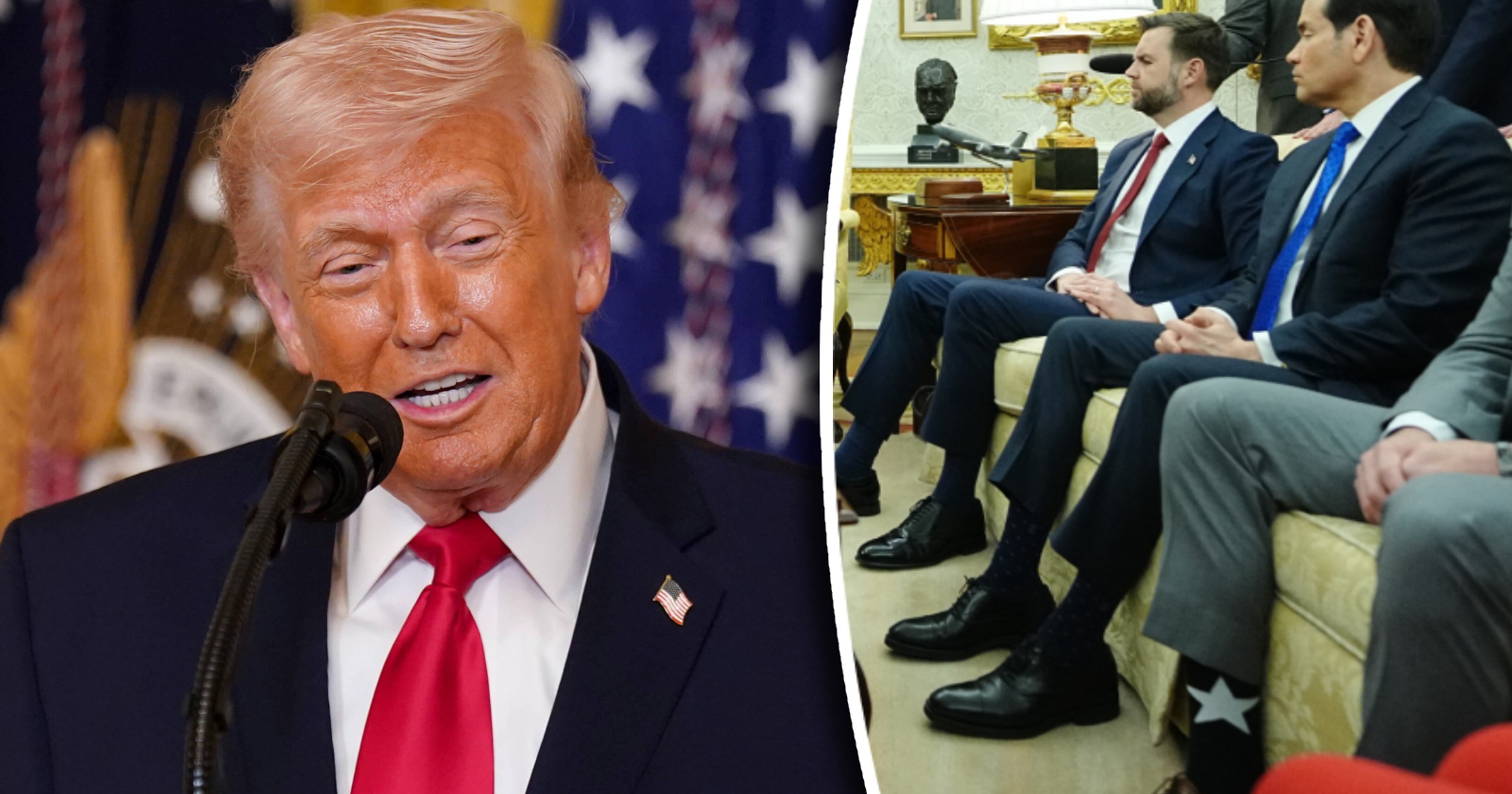 Donald Trump kupuje współpracownikom buty. "Teraz wyglądają elegancko"