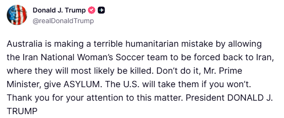 Donald Trump z ostrym apelem. "Popełniacie straszliwy błąd. Proszę tego nie robić, panie premierze"