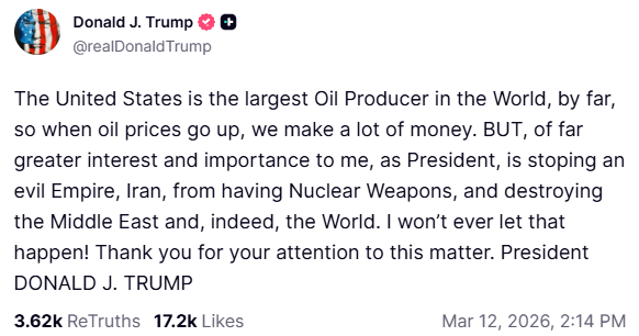 Donald Trump zabiera głos w sprawie rosnących cen ropy naftowej. "Zarabiamy dużo pieniędzy"