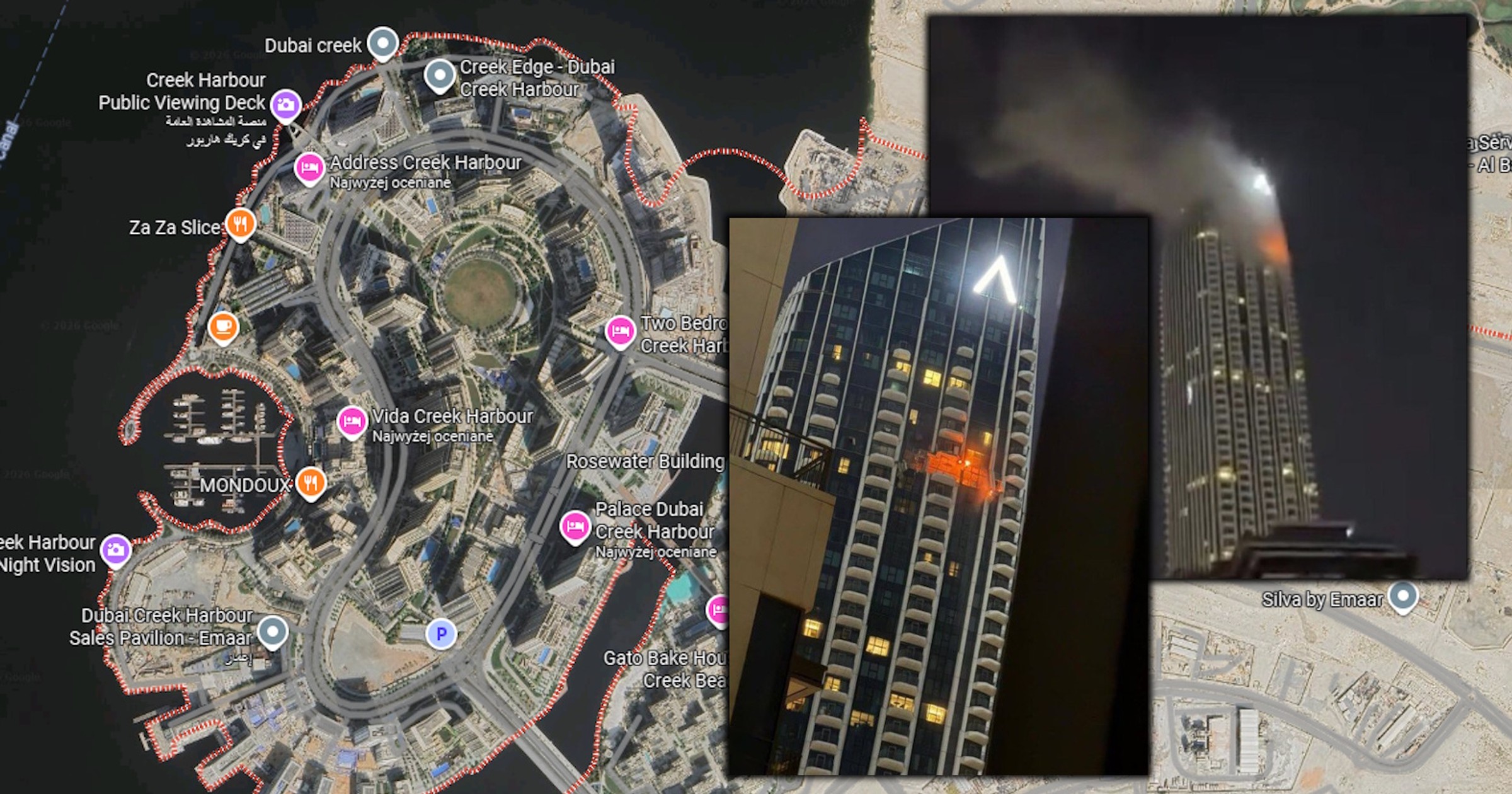 Dron uderzył w luksusowy wieżowiec w Dubaju [WIDEO]