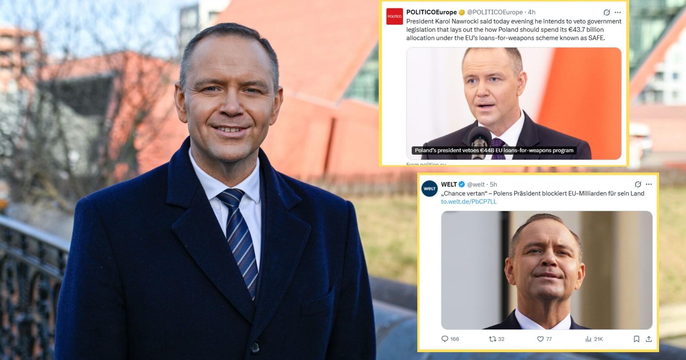 Europejskie media komentują zapowiedź Karola Nawrockiego. "Postrzega program SAFE jako konia trojańskiego"