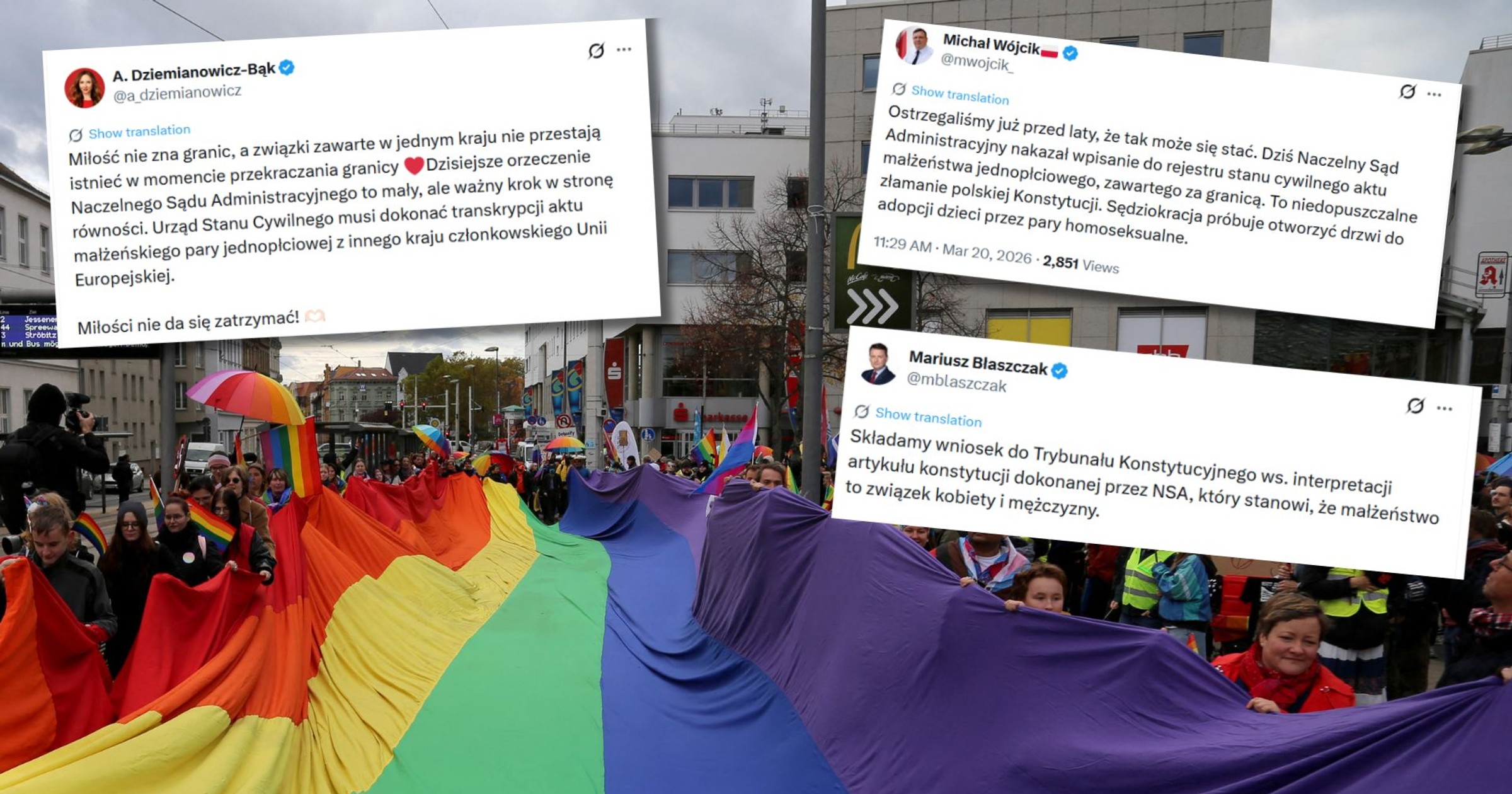 Fala komentarzy po wyroku NSA w sprawie małżeństw jednopłciowych. "Niedopuszczalne złamanie Konstytucji" Fala komentarzy po wyroku NSA w sprawie małżeństw jednopłciowych. "Niedopuszczalne złamanie Konstytucji"