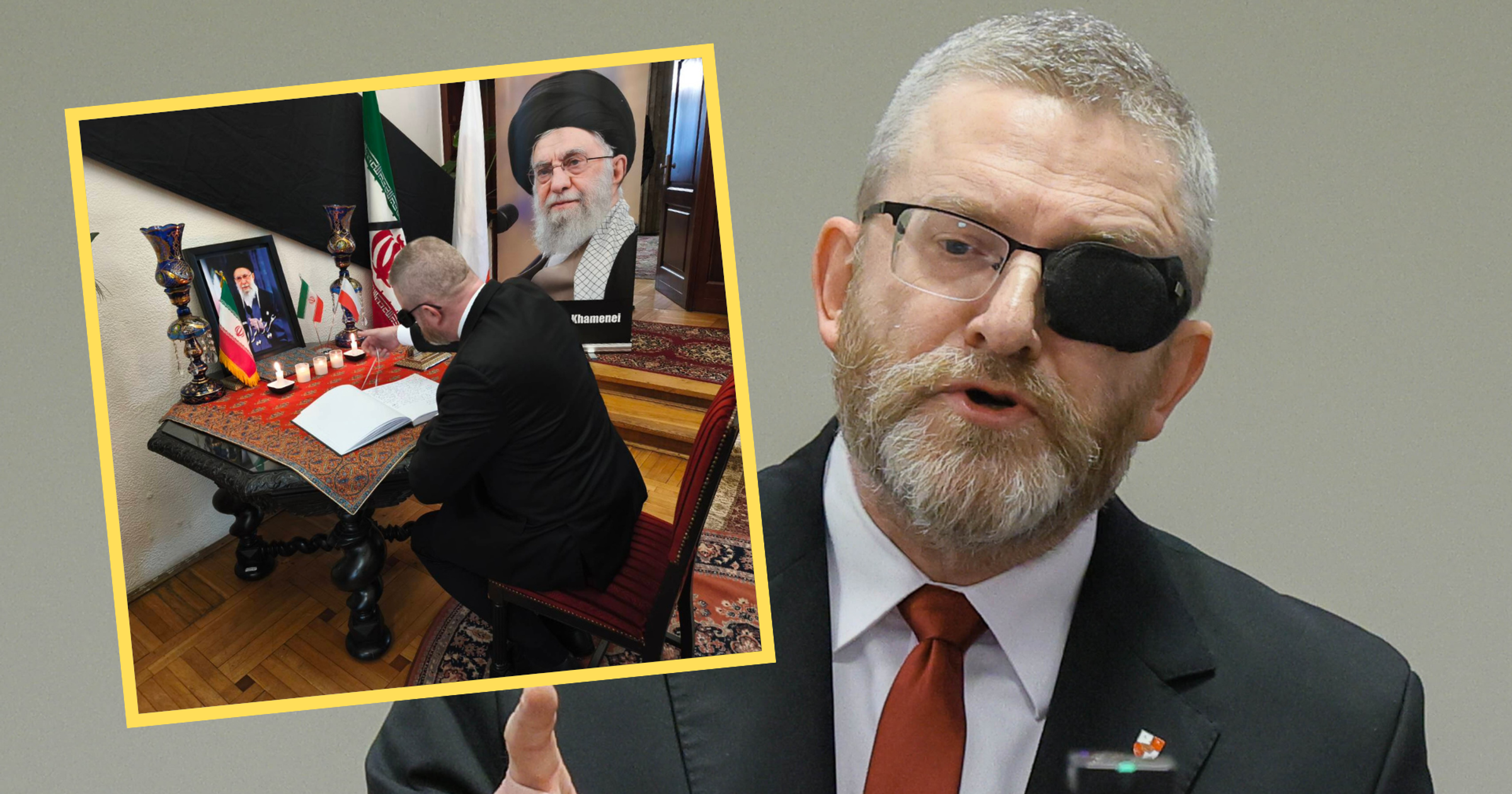 Grzegorz Braun z wizytą w ambasadzie Iranu. Złożył kondolencje. "Wspólna sprawa"