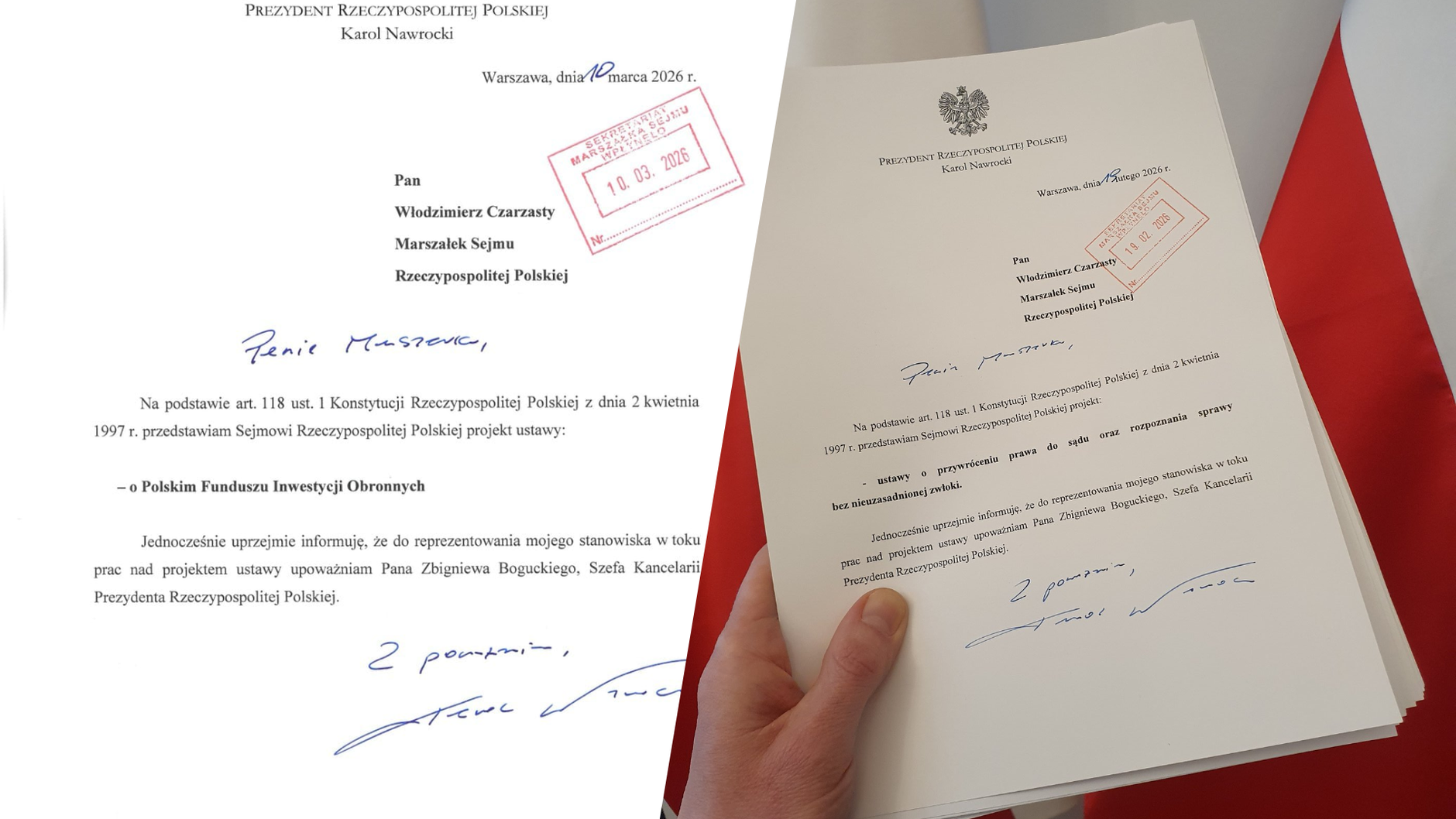 Karol Nawrocki napisał do Włodzimierza Czarzastego. "Panie marszałku"