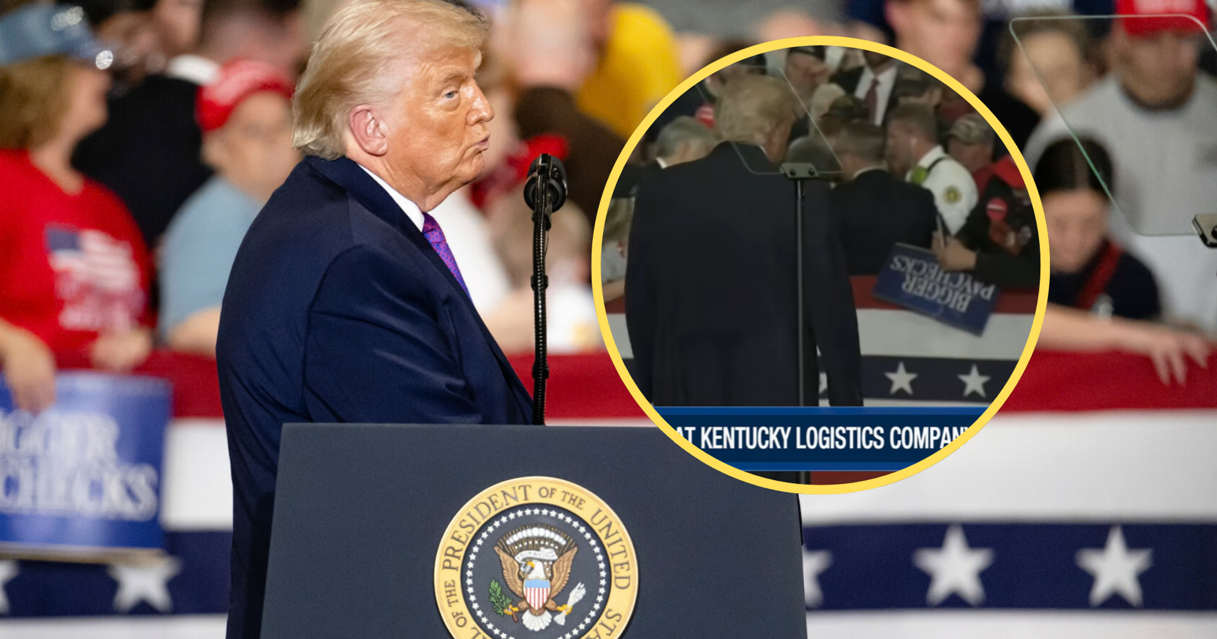 Kobieta zasłabła na wiecu Donalda Trumpa. Tak zareagował prezydent