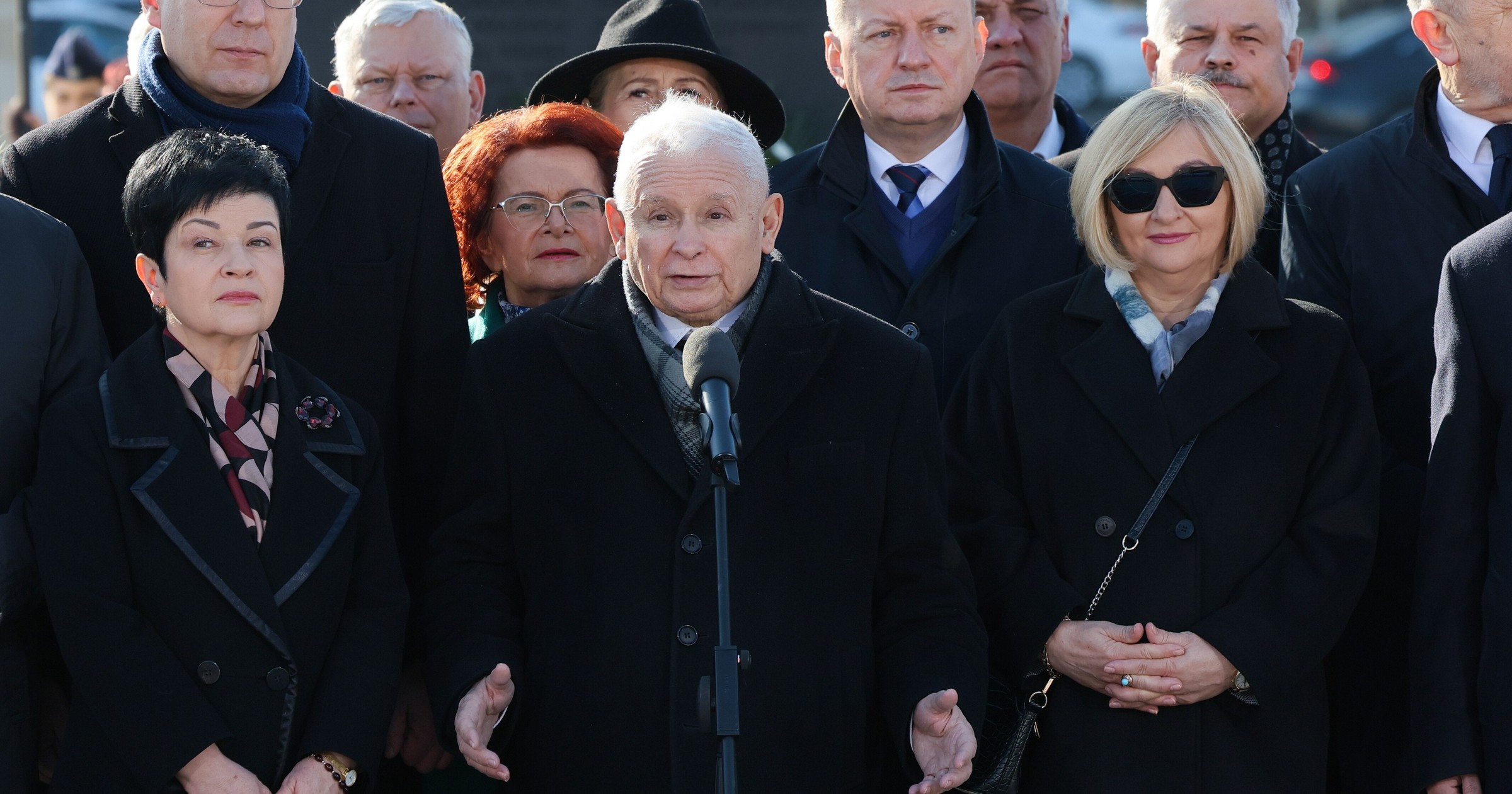 Okrzyki podczas przemówienia Jarosława Kaczyńskiego. "Kłamca, kłamca"
