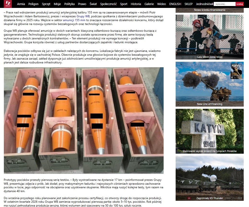 Onet ujawnia. Poznaliśmy beneficjentów SAFE. Miliardy na amunicję od spółki, która dopiero rozpoczyna jej testy