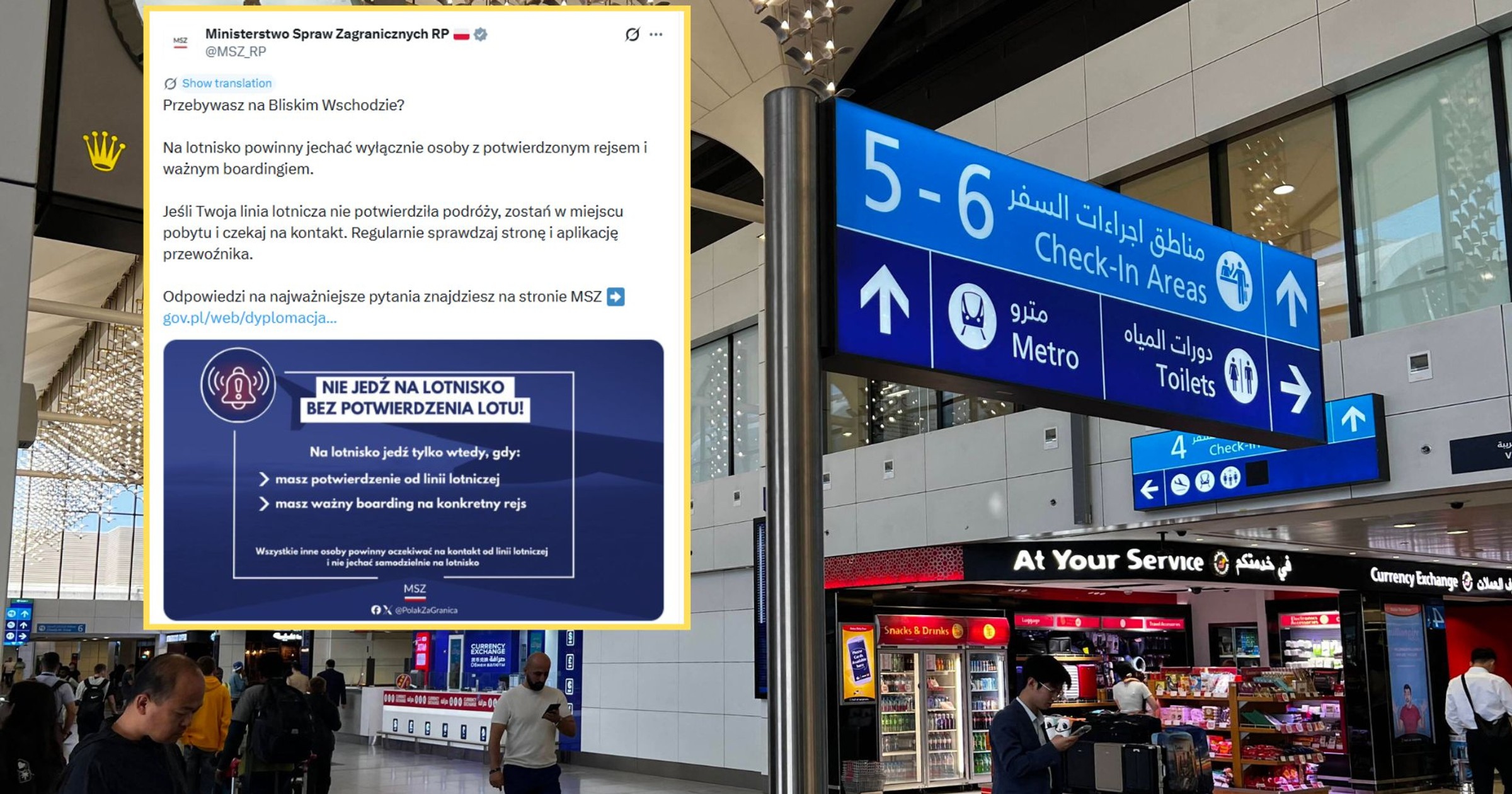 Polacy utknęli na Bliskim Wschodzie. Nowy komunikat MSZ dla podróżnych