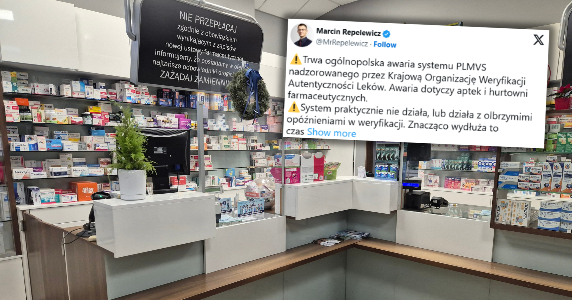 Potężna awaria ważnego systemu aptecznego. "Udało się opanować"