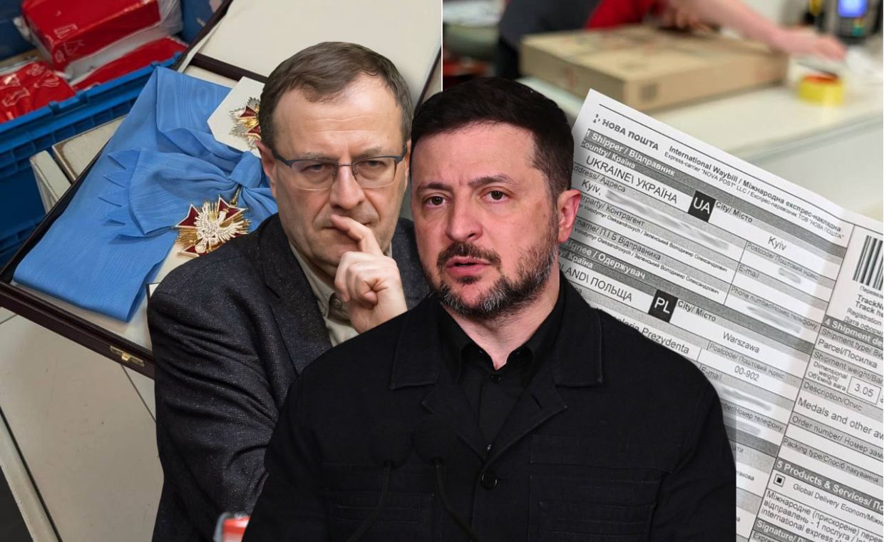 Były prezydent Ukrainy oddaje Order Orła Białego