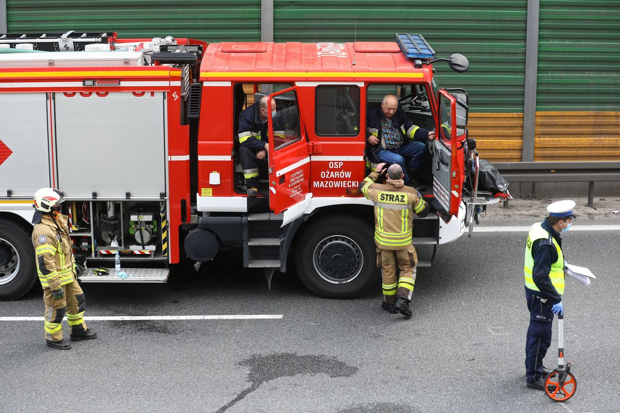 Pożar ciężarówki na S12. Gigantyczny korek i chaos pod Lublinem