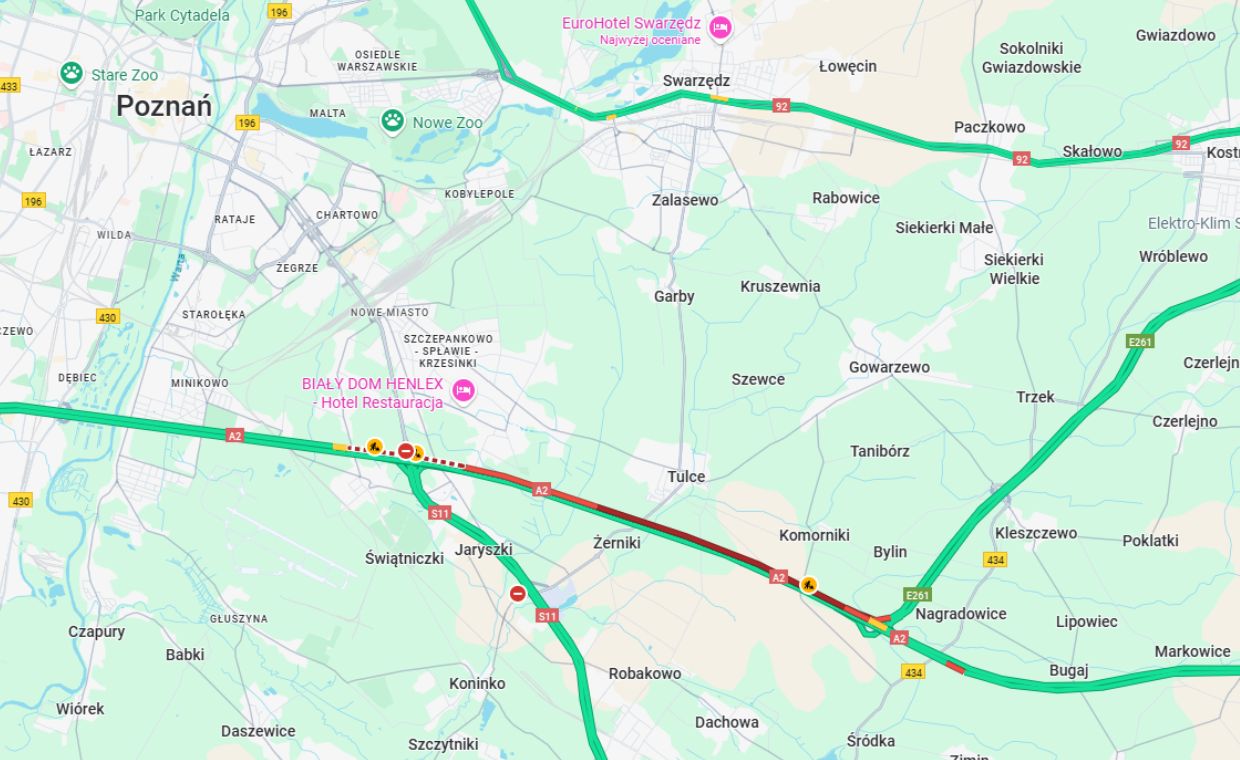 Pożar ciężarówki na S12. Gigantyczny korek i chaos pod Lublinem