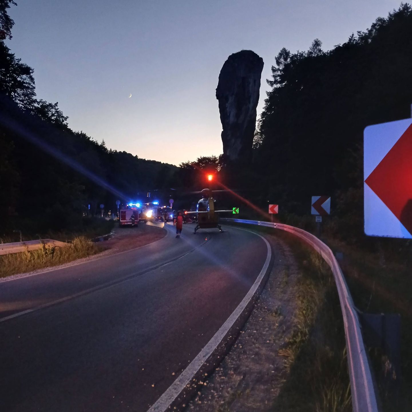 Tragedia przy Maczudze Herkulesa. Nie żyje motocyklista