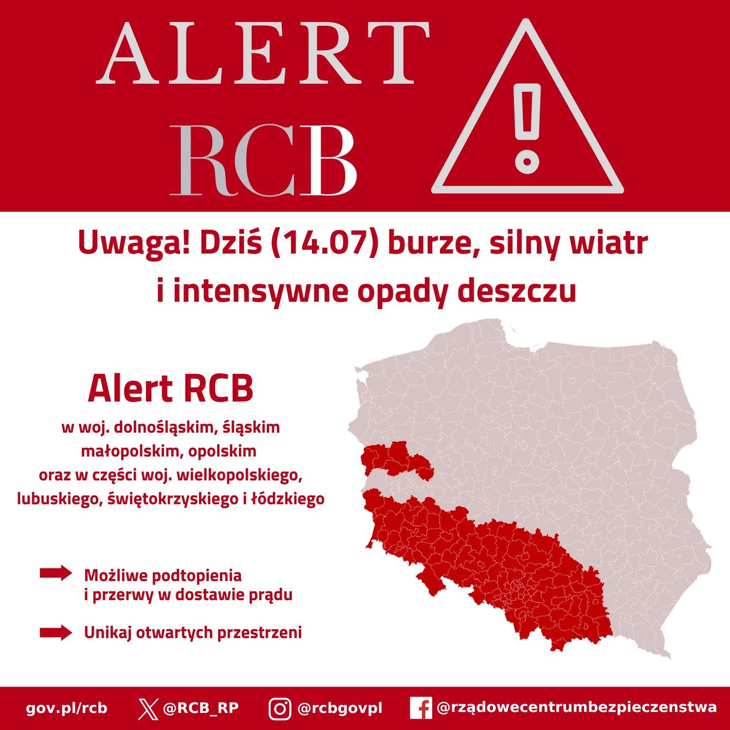 Nawałnice, możliwe nawet podtopienia. Pilne alerty