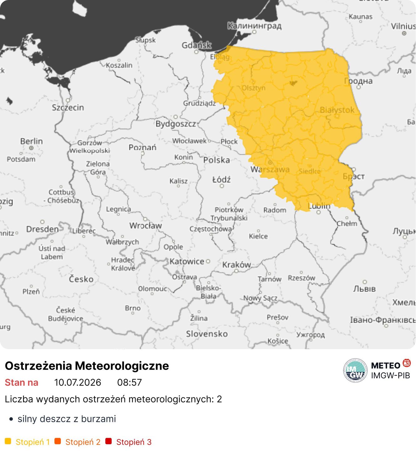 Niebezpieczna pogoda. IMGW ostrzega
