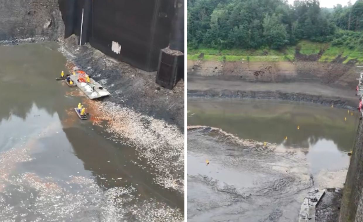 Porażający obraz na zbiorniku Pilchowice. Jest nowy komunikat