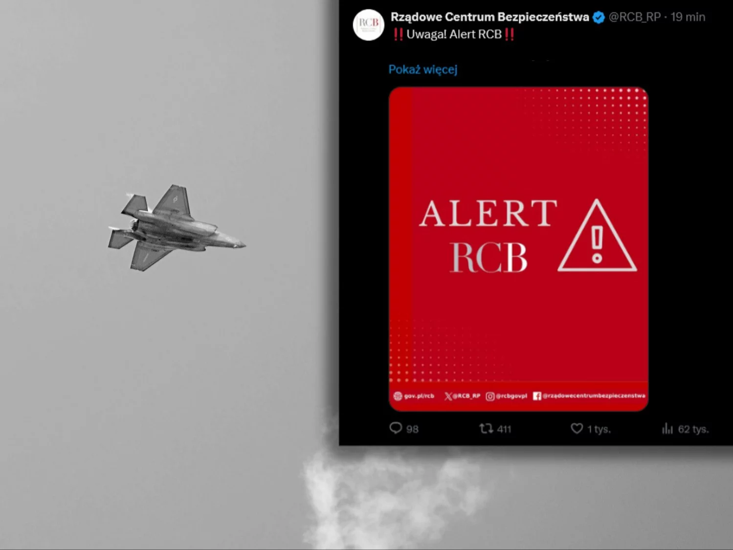Pilny alert RCB. Mieszkańcy Polski ostrzeżeni przed możliwym „atakiem z powietrza”